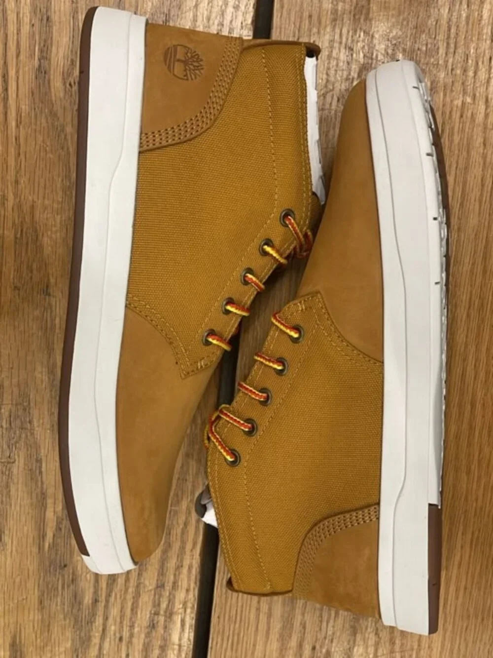 TIMBERLAND MEN'S DAVIS SQUARE MID LACE SNEAKER WHEAT 1A10I3-231 ALL SIZES